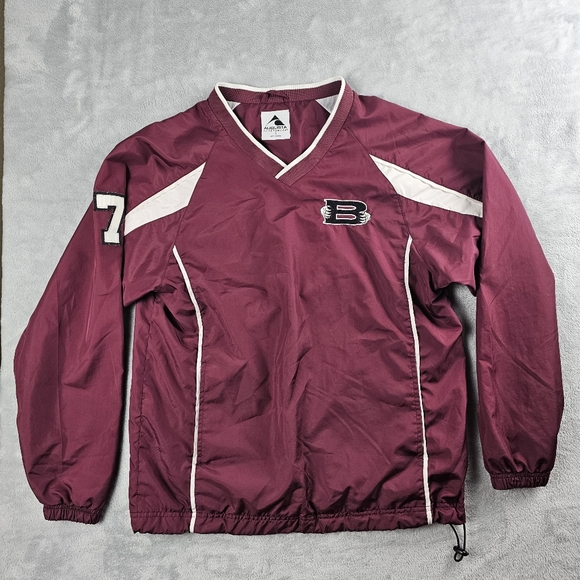 Augusta Sportswear Pullover Windbreaker Long Sleeve Maroon Mens Size Small - Picture 1 of 11